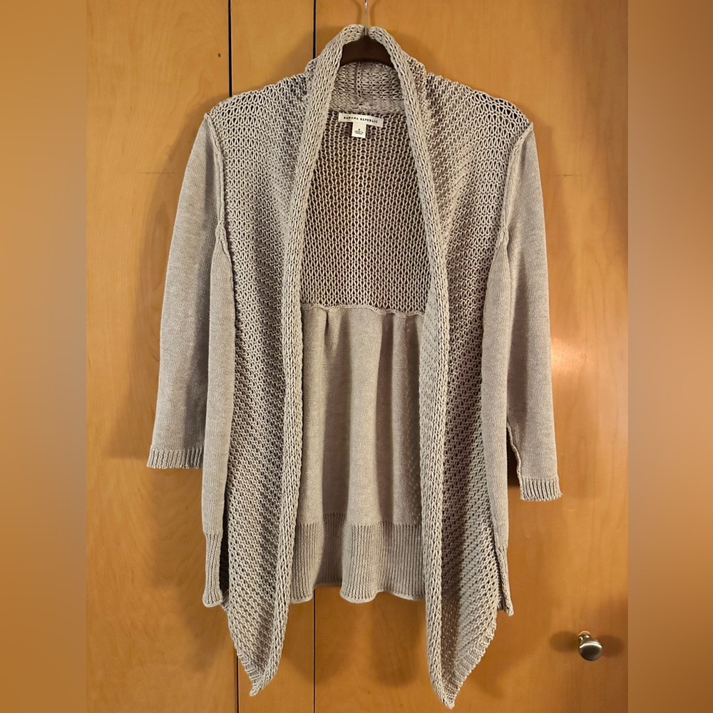 Banana Republic Grey Open Front Cardigan Size S